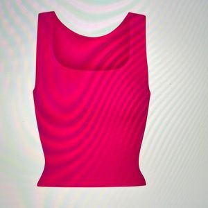 Skims cotton rib tank. Extra small. Color: Raspberry
